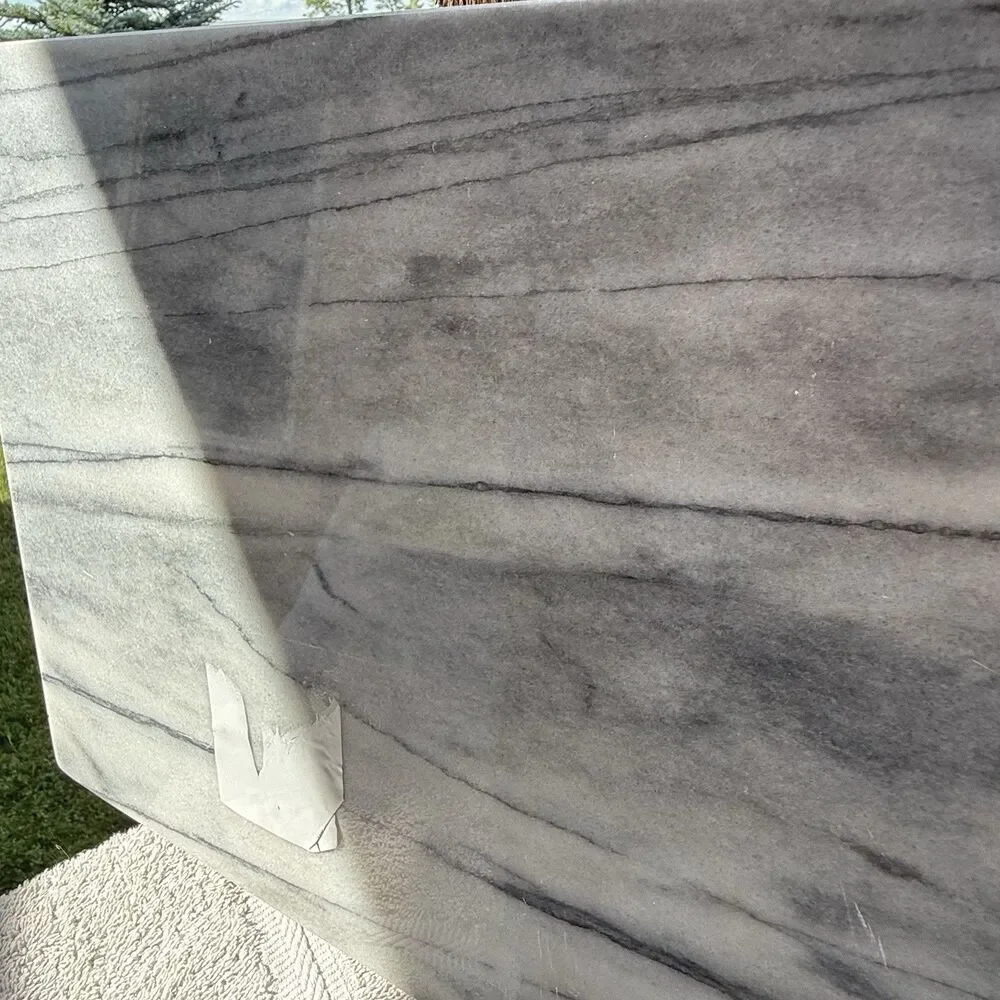 Marble Pastry Board w/ Non-Slip Rubber Feet, Gray, ~16.25”x12.5”x1.5”
